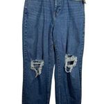 Wild Fable  Jeans Women Size 4 NWT Blue Wide Leg Medium Baggy Wide Distressed Photo 0
