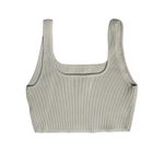 Babaton  Aritzia Ribbed Sculpt Knit Squareneck Cropped Tank Top Sz S‎ Light Gray Photo 1
