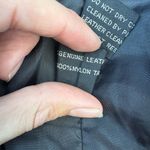 Vintage Alamos Black Genuine Leather Trench Coat Jacket Photo 7