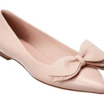 Tory Burch Rosalind Pink Suede Leather Sole Bow Ballet Flats Size 6M 44412 Photo 0