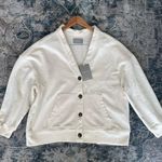 Everlane  Sweater Womens XL Organic Cotton Varsity Cardigan Minimalist Cream Photo 9