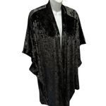 Victoria's Secret Victoria’s Secret Crushed Velvet Open Kimono M/L Black Over Lingerie Soft Sexy Photo 3