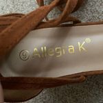Allegra K  Brown Suede Lace Up Heels Size 9 Photo 4