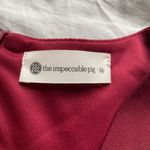 The Impeccable Pig  Ruffled Romper Dark Maroon Size M Photo 5