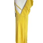 Lulus NWT  Maxi Dress Sleeveless One Shoulder Yellow Polyesters Photo 3