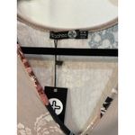 Boohoo  Plus Size Floral Print V Neck Long Sleeve‎ Dress Beige Black 12 Photo 2