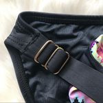 PilyQ Rainbow Low Rise Bikini Bottom Adjustable Waist Black Pink Green Small New Photo 5