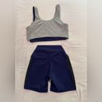 Set Active NEW $150  Purple Sportbody Grey Tank Sport Bra and Shorts Set XS S Photo 4