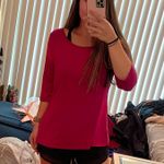 Buckle Bright Pink Three Quarter Sleeve Top Photo 0