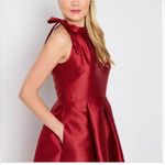 Danny & Nicole Womens Sleeveless Red Halter Midi Fit + Flare Dress 16 Photo 1