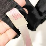 PINK - Victoria's Secret Victorias Secret Pink Size Medium Black Velvet Ribbed Deep V Bralette Photo 2