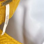 Free People  Gemma Midi Dress Floral Embroidered Eyelet Boho Mustard Yellow Photo 9