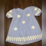 Strut & Bolt  floral embroidered mini poplin dress $130 S fall party preppy boho Photo 4