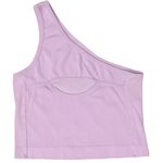 Suzette Collection Y2K Ribbed One Shoulder Crop Top Cut Out Cami Shirt Purple OS Photo 1