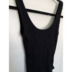Aritzia Wilfred Free Sleeveless Scoop Neck Ribbed Thong Bodysuits Black Women's Size XS Photo 2