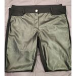 Michael Kors  Black Faux Leather Front Material Backside Pants Size 6 Gold Photo 1