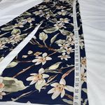 A'Gaci A’gaci Deep V Plunge Cut Out Criss Cross Back Floral Jumpsuit Blue Off White S Photo 11