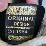 Vintage Havana Vintage Lockwood High Top Havana's Black Suede with Gold Sequin "V" Size 8.5 Photo 9