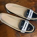 Elie Tahari Patent Leather Loafers Black White size 5 Photo 7