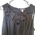 Knox Rose  XXL Black Sleeveless Lace Top Dress With Pockets Photo 2