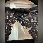 Cache Vintage  Black Velvet Lace Whimsigoth Timeless Elegant Midi Dress Size 8 Photo 8