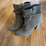 Steve Madden Ruling Taupe Leather Suede High Heel Ankle Slouchy boots Size 10 Photo 2