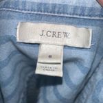 J Crew denim striped 1/4 button elevated basics 6 top Pink Photo 2