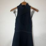 camilla and marc Correlation Gown Womens 2 Black High Neck Open Back Sheer Gala Photo 2