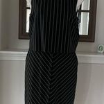 J.Jill Ponte Multiway Striped Suit Dress w/Pockets, Black Red, Size S New w/Tag Photo 2