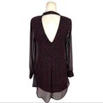 ASTR the Label Women's Long Sleeve Floral Chiffon Backless Dress Chiffon Small Photo 5