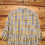 Andree by Unit Plaid Embroidered Flannel Shirt Top Photo 5