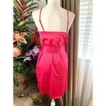 ZARA NEW  Satin Effect Belted Mini Dress in Hot Pink Barbiecore Photo 6