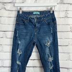 Wax Jean “Butt, I Love You” Distressed Skinny Jeans Dark Wash Women’s 3 Low Rise Photo 4