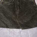 Superdry  Olive Green Corduroy Mini Skirt Raw Hem Size 28 Photo 7