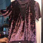 Almost Famous Purple Velvet Shirt  Photo 2