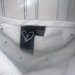 Windsor Large White Pearl Embellished Long Sleeve Crop Top Preppy Whimsical Photo 5