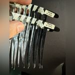 Vintage set made in Italy black silver plastic hair combs Photo 6