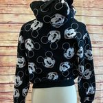 H&M  Disney Mickey Mouse Black Hoodie Ears Cropped, Size Women’s Small Photo 3