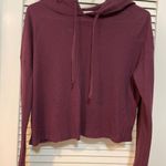 No Comment Maroon Cropped Sweatshirt  Photo 0