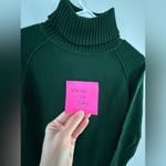 Jeanne pierre  Turtleneck Sweater Preppy Cotton Knit Dark Green Cozy Size S M Photo 10