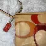 Coach Womens Wristlet Leather with Felt Detail Neutral Colored / Y2K Photo 1