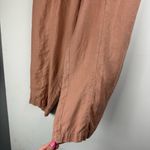 Magic Linen Tapered Cargo Pants Sz XL Rose Pink Elastic Waist Boho Chic Photo 13