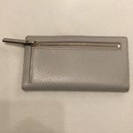 Kate Spade Gray and Tan Wallet Sleek Pebbled Leather Photo 2