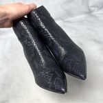 Giuseppe Zanotti  Snakeskin Leather Pointed Toe Mid Stiletto Heeled Ankle Boots Photo 3