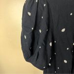 Free People  Abbie Dress in‎ Black Combo Spackle Womens Size 6 Mini Mock Neck Photo 8