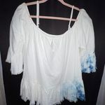 BLANK NYC Off The Shoulder Tie Due Shirt Photo 0