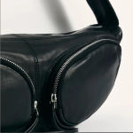 Free People black lamb leather hobo crossbody bag EDGY FEMININE Photo 3