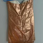 ZARA Gold  Mini Dress Metallic Strapless Photo 1