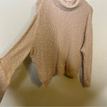 Free People We The Free Tommy Turtleneck Textured Sweater Toasted Almond Beige M Photo 5