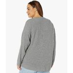 Madewell NEW Plus Asherton Waffle Henley Sweater in gray, 2X Photo 2